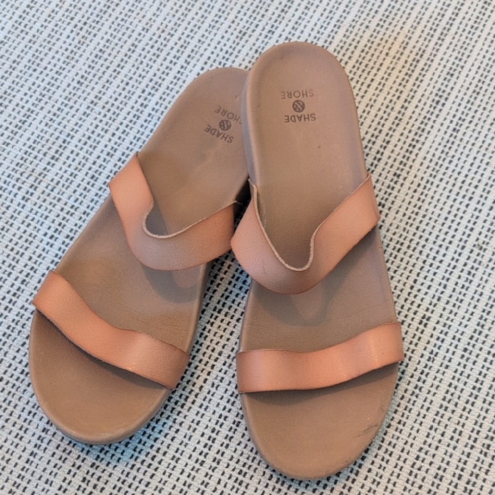 Shade & Shore Women's Tan Sandals Sz 9
